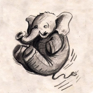 Illustration-Animal-Magic-Jumping-Elephant
